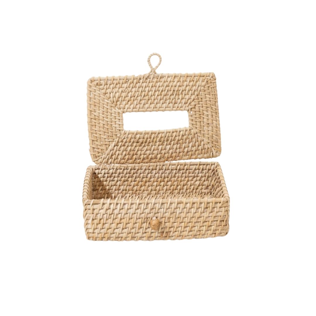 Artisanal Rattan Tissue Box